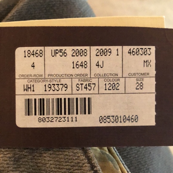 033 Stella McCartney Grey Wash Skinny Zip Jeans Size 28 TALL-MADE IN ITALY- NWT - Picture 6 of 12